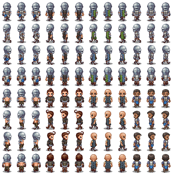 InuGou on X: Here's the rest of the RPG Maker protagonist sprites